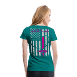 RN Nurse Flag Women’s Premium T- Shirt (CK1295) Updated - teal