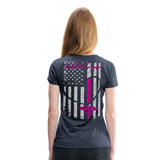 RN Nurse Flag Women’s Premium T- Shirt (CK1295) Updated - heather blue
