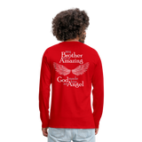Brother Amazing Angel - Sister of an Angel Men's Premium Long Sleeve T-Shirt - red