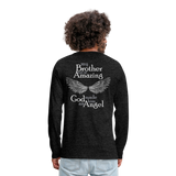 Brother Amazing Angel - Sister of an Angel Men's Premium Long Sleeve T-Shirt - charcoal gray