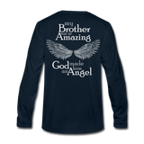Brother Amazing Angel - Sister of an Angel Men's Premium Long Sleeve T-Shirt - deep navy