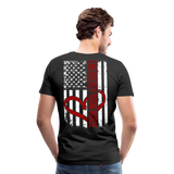 Emergency Room Nurse Flag Men's Premium T-Shirt (CK1836 Red) - black