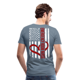 Emergency Room Nurse Flag Men's Premium T-Shirt (CK1836 Red) - steel blue