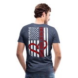 Emergency Room Nurse Flag Men's Premium T-Shirt (CK1836 Red) - heather blue