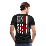 Emergency Room Nurse Flag Men's Premium T-Shirt (CK1836 Red) - charcoal gray