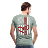 Emergency Room Nurse Flag Men's Premium T-Shirt (CK1836 Red) - steel green