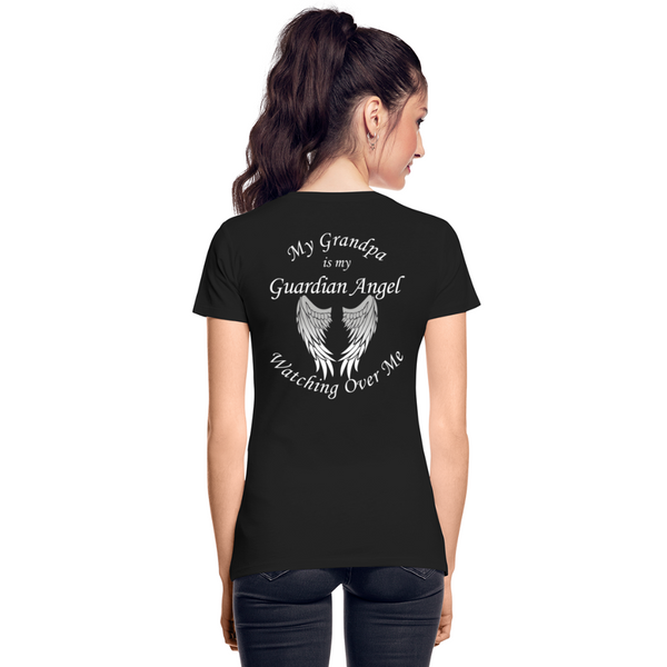 Grandpa Guardian Angel Women’s Premium Organic T-Shirt (CK1458) - black