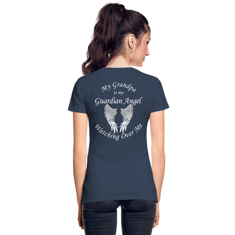 Grandpa Guardian Angel Women’s Premium Organic T-Shirt (CK1458) - navy