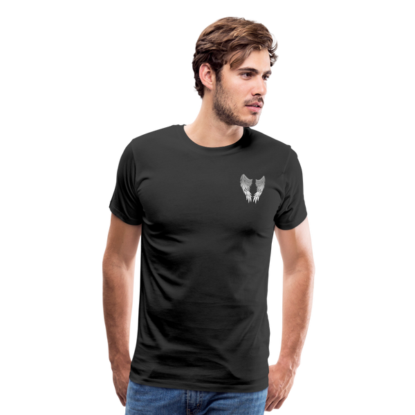 Papa Guardian Angel with Front Wings Men's Premium T-Shirt - black