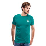Papa Guardian Angel with Front Wings Men's Premium T-Shirt - teal