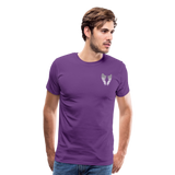 Papa Guardian Angel with Front Wings Men's Premium T-Shirt - purple