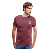Papa Guardian Angel with Front Wings Men's Premium T-Shirt - heather burgundy