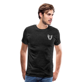 Papa Guardian Angel with Front Wings Men's Premium T-Shirt - charcoal gray