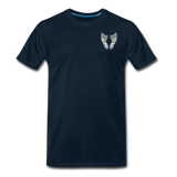Papa Guardian Angel with Front Wings Men's Premium T-Shirt - deep navy