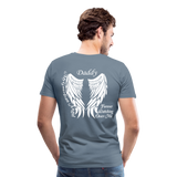 Daddy Guardian Angel Men's Premium T-Shirt (CK3561) - steel blue