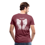 Daddy Guardian Angel Men's Premium T-Shirt (CK3561) - heather burgundy