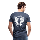 Daddy Guardian Angel Men's Premium T-Shirt (CK3561) - heather blue