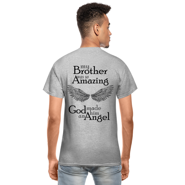 Brother Amazing Angel Sister of an Angel Gildan Ultra Cotton Adult T-Shirt - heather gray