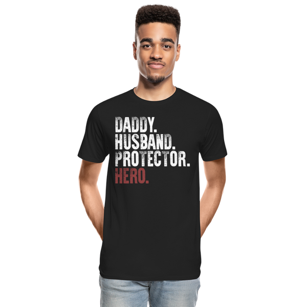 Daddy Husband Protector Hero Men’s Premium Organic T-Shirt (CK1049) - black