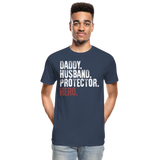 Daddy Husband Protector Hero Men’s Premium Organic T-Shirt (CK1049) - navy
