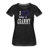 I Love Being A Grammy Women’s Premium T-Shirt (CK1548) - charcoal gray