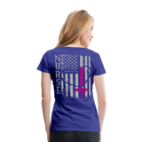 Nurse Flag Women’s Premium T-Shirt (CK1213) updated+ - royal blue