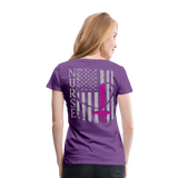 Nurse Flag Women’s Premium T-Shirt (CK1213) updated+ - purple