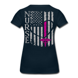 Nurse Flag Women’s Premium T-Shirt (CK1213) updated+ - deep navy