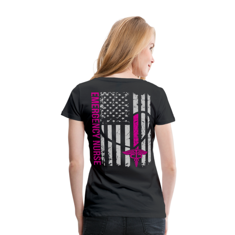 Emergency Nurse Women’s Premium T-Shirt (CK1835 No Front) - black