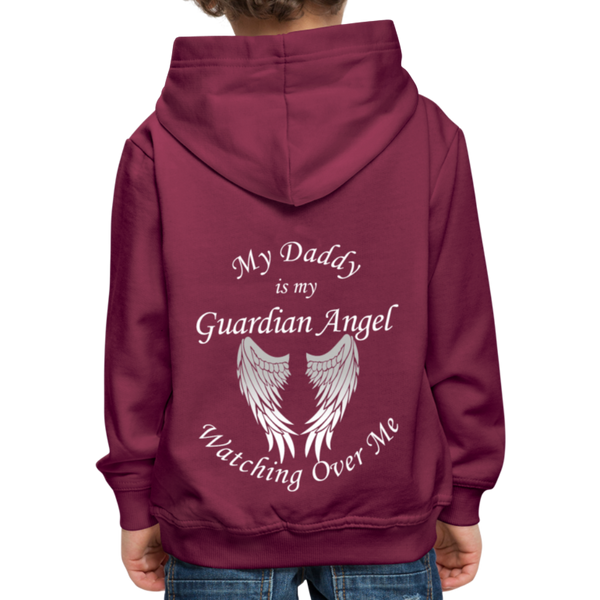 Daddy Guardian Angel Kids‘ Premium Hoodie (CK1365) - burgundy