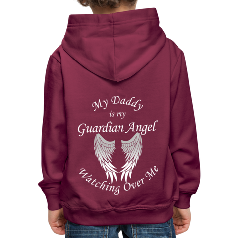 Daddy Guardian Angel Kids‘ Premium Hoodie (CK1365) - burgundy