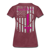 Nursing Assistant Flag Women’s Premium T-Shirt (CK1937) - heather burgundy