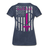 Nursing Assistant Flag Women’s Premium T-Shirt (CK1937) - heather blue