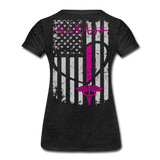 Nursing Assistant Flag Women’s Premium T-Shirt (CK1937) - charcoal gray