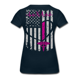 Nursing Assistant Flag Women’s Premium T-Shirt (CK1937) - deep navy