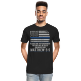 Matthew 5:9 Men’s Premium Organic T-Shirt (CK1843) - black