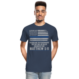 Matthew 5:9 Men’s Premium Organic T-Shirt (CK1843) - navy