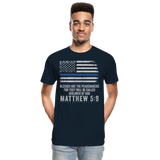 Matthew 5:9 Men’s Premium Organic T-Shirt (CK1843) - deep navy