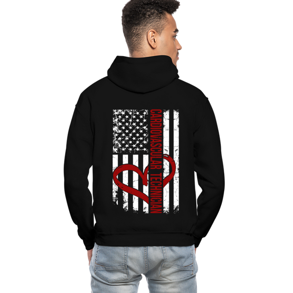 Cardiovascular Technician Gildan Heavy Blend Adult Hoodie - black