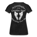 Granddaughter Guardian Angel Women’s Premium T-Shirt (CK3574) - charcoal gray