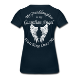 Granddaughter Guardian Angel Women’s Premium T-Shirt (CK3574) - deep navy