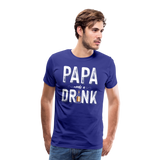 Papa Needs A Drink Men's Premium T-Shirt (CK1862) - royal blue