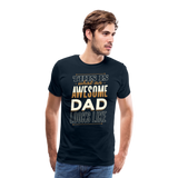 This is What An Awesome Dad Looks Like Men's Premium T-Shirt (CK4102) - deep navy