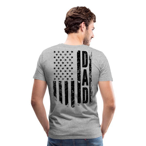 Dad American Flag Men's Premium T-Shirt - heather gray
