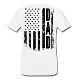 Dad American Flag Men's Premium T-Shirt CK1903 - Black - white