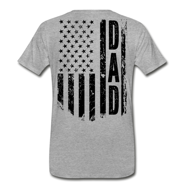 Dad American Flag Men's Premium T-Shirt CK1903 - Black - heather gray