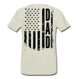 Dad American Flag Men's Premium T-Shirt CK1903 - Black - heather oatmeal