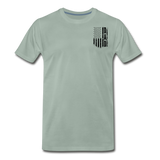 Dad American Flag Men's Premium T-Shirt CK1903 - Black - steel green