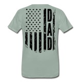 Dad American Flag Men's Premium T-Shirt CK1903 - Black - steel green