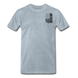 Dad American Flag Men's Premium T-Shirt CK1903 - Black - heather ice blue